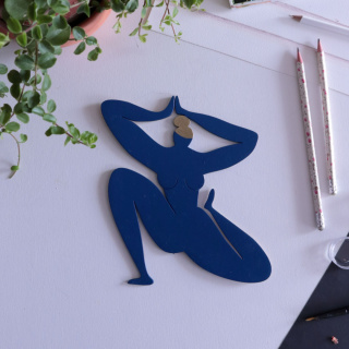 Dekor kobieta blue