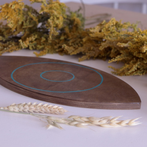 Oko natural dąb z turksusową kreską Oko natural dąb z turksusową kreską